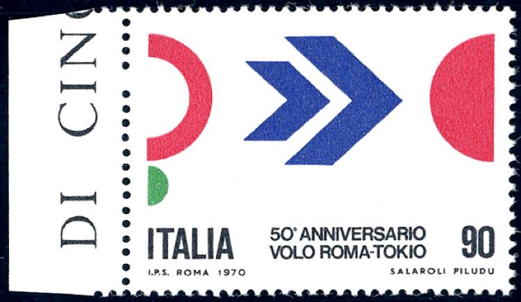 1970 - 90 lire Roma-Tokio, stampa ... 