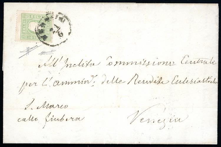 1863 - 3 soldi verde giallo (35), ... 