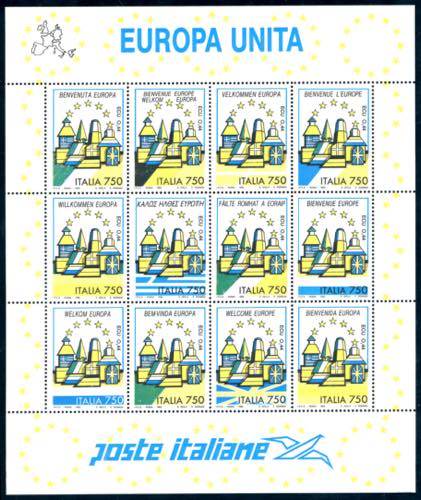 1933 - 750 lire Europa, foglietto ... 