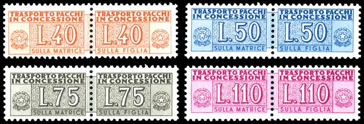 1953 - Filigrana ruota, serie ... 