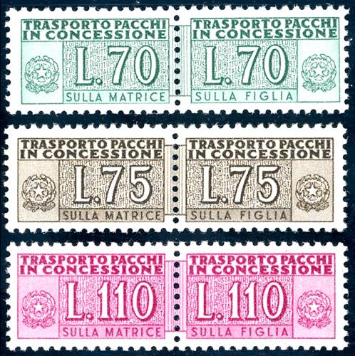 1955/66 - 70 lire, 75 lire e 110 ... 