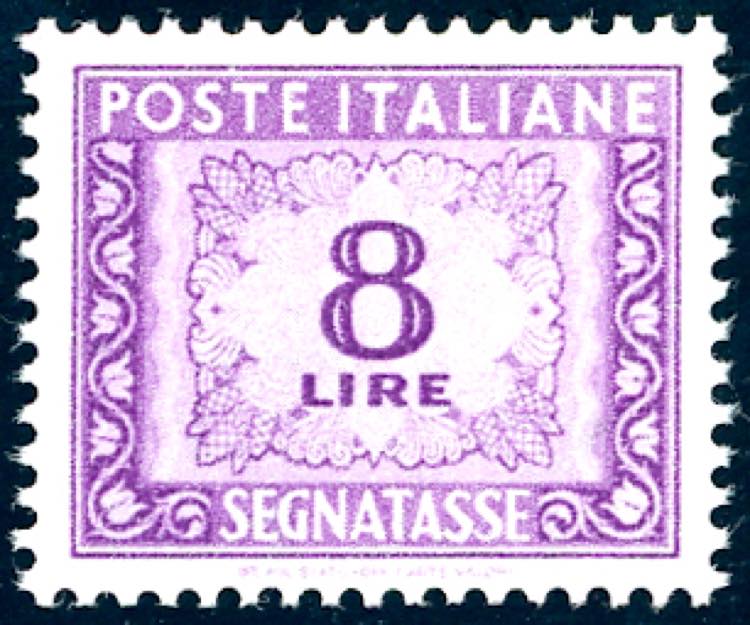 1955 - 8 lire, filigrana stelle ... 