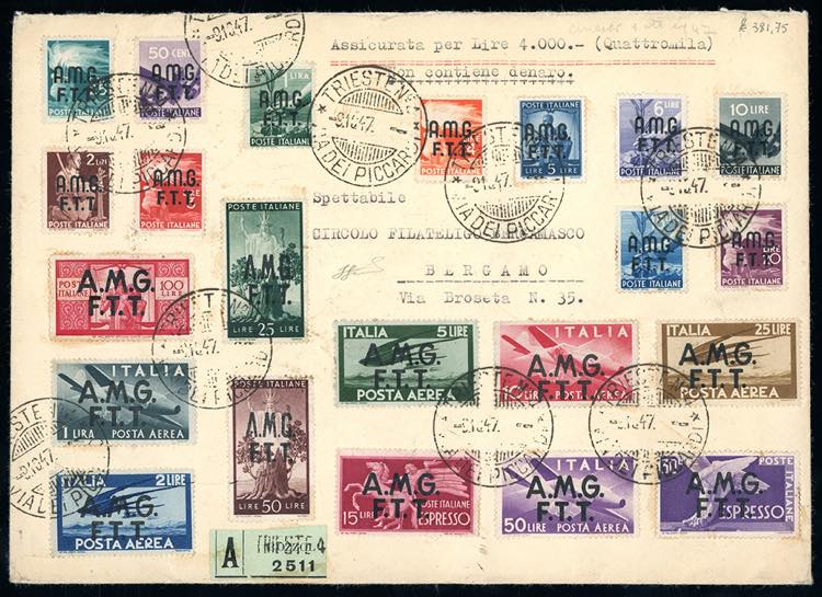 1947 - Democratica, soprastampa su ... 