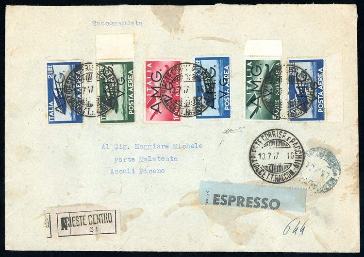 POSTA AEREA 1947 - 2 lire, due ... 