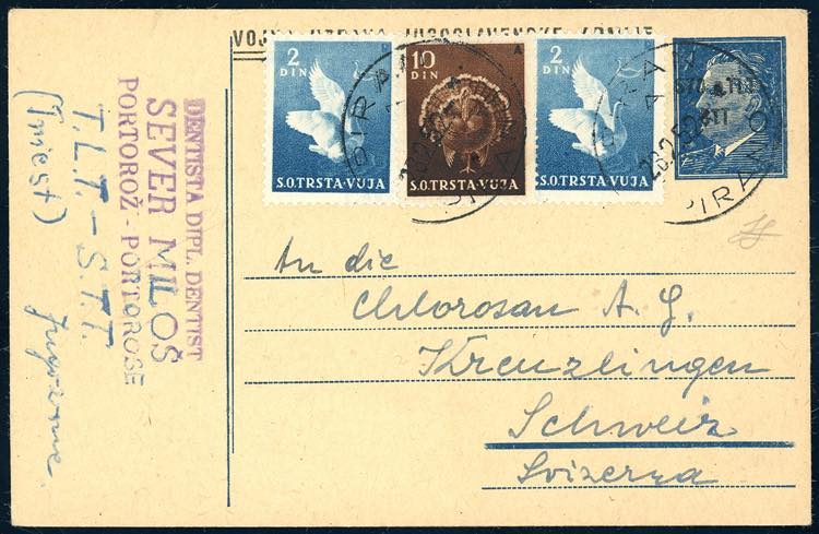 1952 - 2 d., due esemplari, e 10 ... 