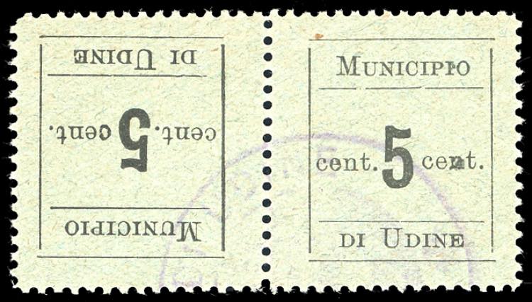 UDINE 1918 - 5 cent., coppia ... 