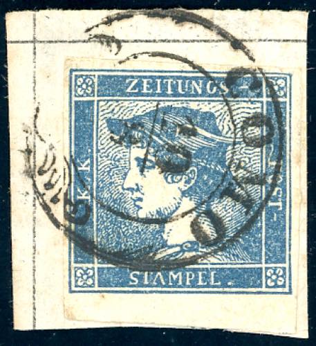 1851 - 3 cent. Mercurio azzurro, I ... 
