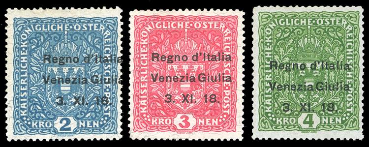 VENEZIA GIULIA 1918 - 2 k., 3 k. e ... 