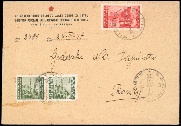 ISTRIA E LITORALE SLOVENO 1947 - 1 ... 