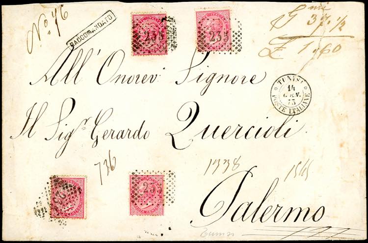 TUNISI 1873 - 40 cent. De La Rue, ... 