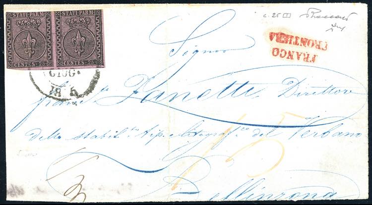 PARMA-SVIZZERA 1852 - 25 cent. ... 