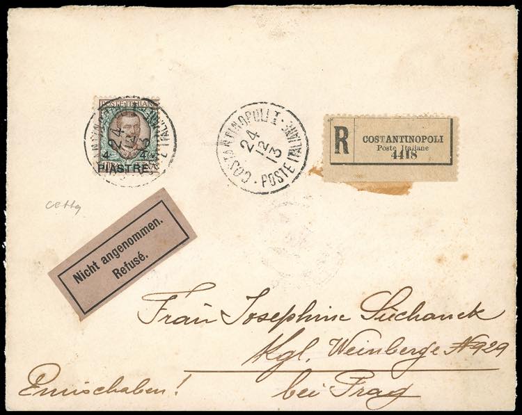 COSTANTINOPOLI 1913 - 4 pi. su 1 ... 