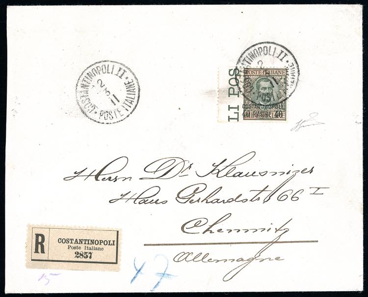 COSTANTINOPOLI 1911 - 40 pi. su 10 ... 