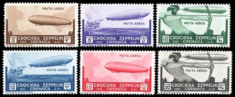 POSTA AEREA 1933 - Zeppelin, serie ... 