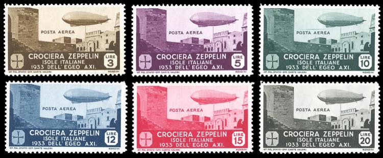 POSTA AEREA 1933 - Zeppelin, serie ... 