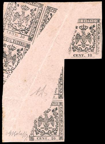 1852 - 10 cent. rosa chiaro, senza ... 