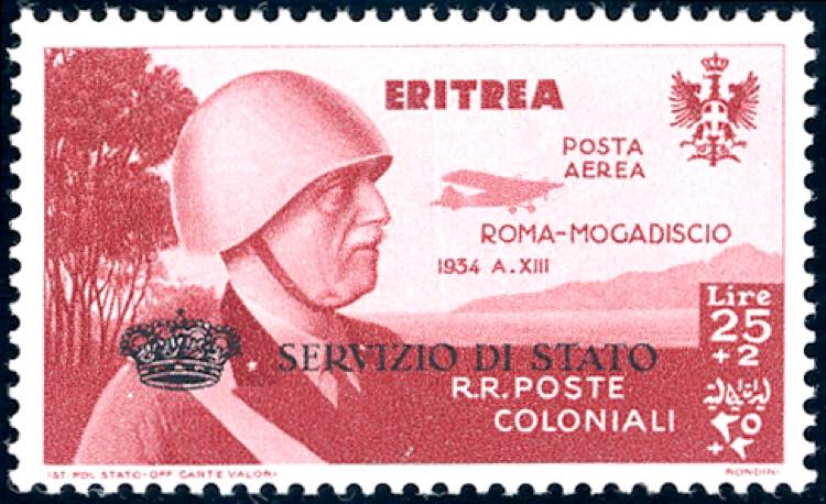 SERVIZIO AEREO 1934 - 25 + 2 lire ... 