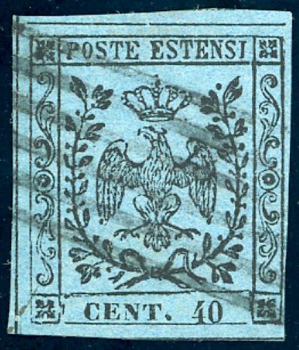 1852 - 40 cent. celeste (5), ... 