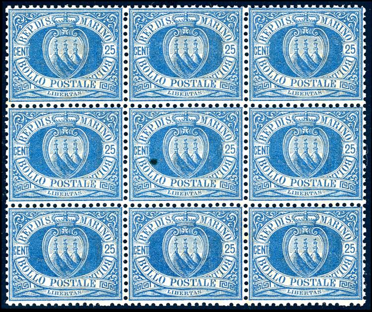 1899 - 25 cent, azzurro Stemma ... 