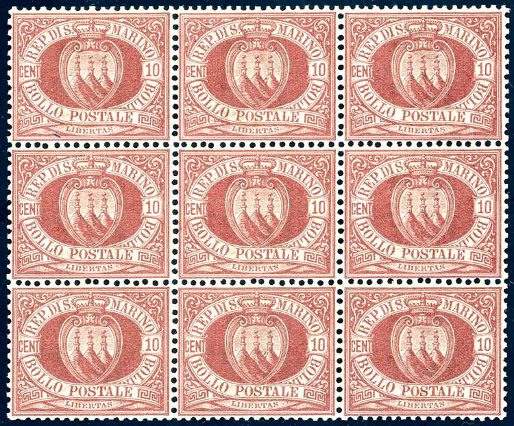 1899 - 10 cent. rosso bruno Stemma ... 