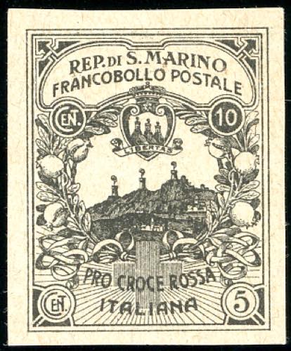 1916 - 10 + 5 cent. Croce Rossa, ... 