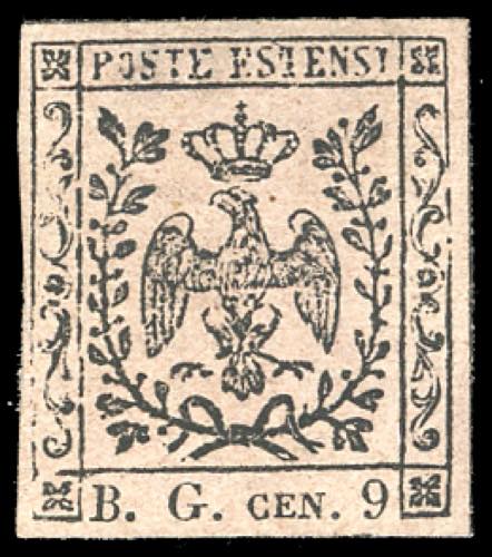 1853 - 9 cent. violetto grigio, ... 