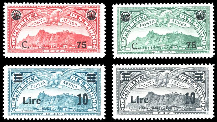 1936/42 - Soprastampati, le due ... 