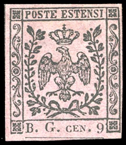 1853 - 9 cent. violetto grigio, ... 
