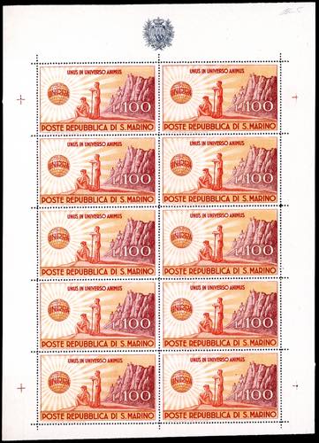 MINIFOGLIO 1946 - 100 lire UNRRA ... 