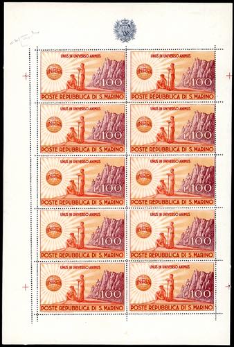 MINIFOGLIO 1946 - 100 lire UNRRA, ... 