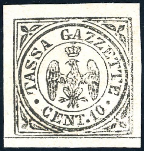 1859 - 10 cent. nero Aquilotto ... 