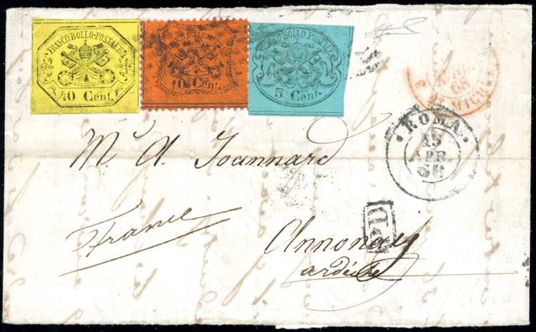 STATO PONTIFICIO-FRANCIA 1868 - 5 ... 