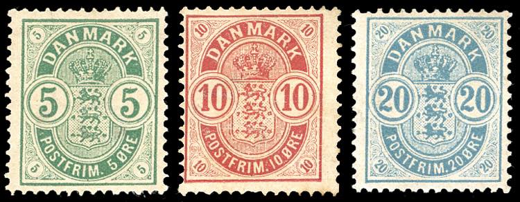 DANIMARCA 1882 - Stemma, cifre ... 