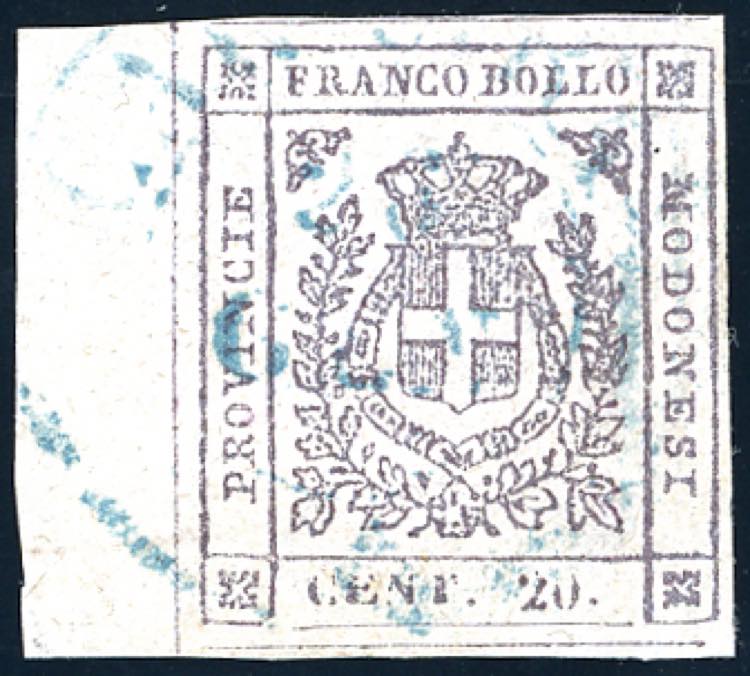 1859 - 20 cent. lilla grigio ... 