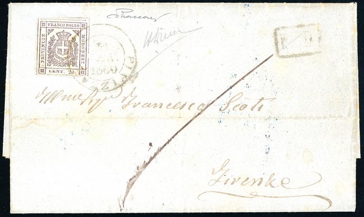 1860 - 20 cent. lilla grigio ... 