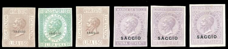 MARCHE DA BOLLO 1963 - Sei marche ... 