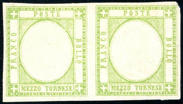 1861 - 1/2 tornese verde giallo ... 