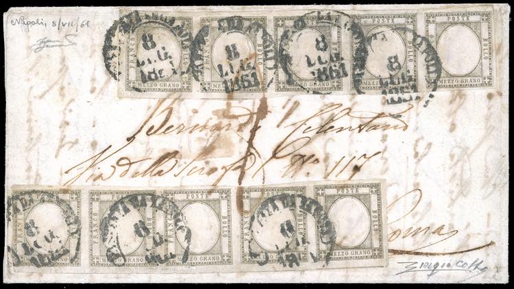 1861 - 1/2 grano grigio bruno ... 