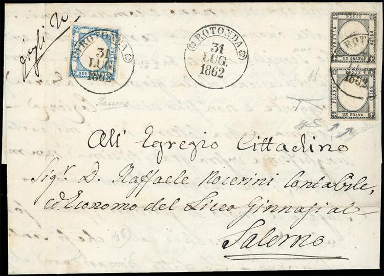 1862 - 1 grano nero, coppia ... 