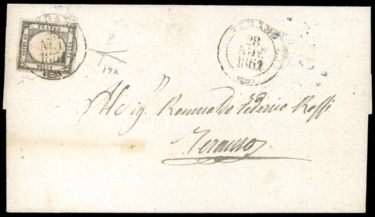 1861 - 1 grano grigio nero (19a), ... 