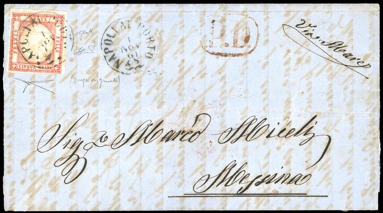 1861 - 5 grana vermiglio (21a), ... 