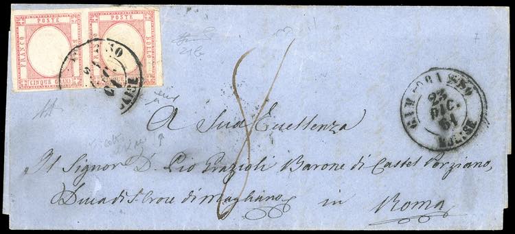 1861 - 5 grana rosa lilla (21b), ... 