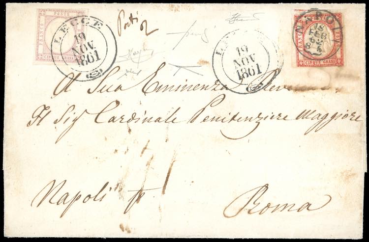 1861 - 5 grana rosa lilla (21b), ... 