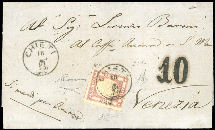 1861 - 5 grana lilla scuro (21d), ... 