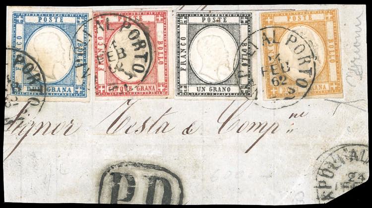 1862 - 10 grana arancio, 5 grana ... 