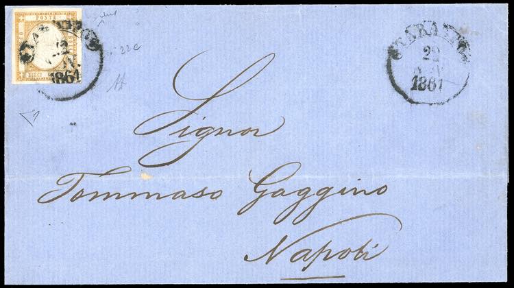 1861 - 10 grana bistro (22c), ... 