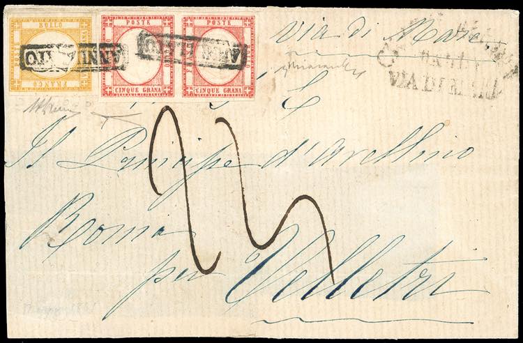 1861 - 20 grana giallo arancio, 5 ... 