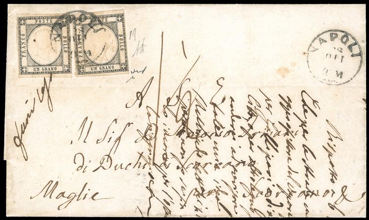 1862 - 1 grano nero (19), due ... 