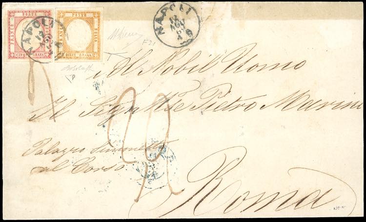 1862 - 10 grana arancio, falso per ... 