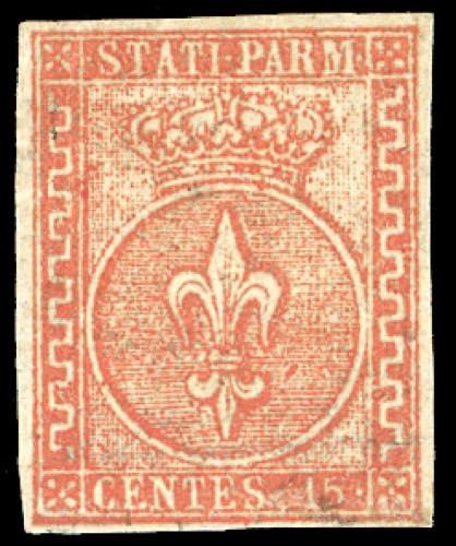 1853 - 15 cent. vermiglio (7), ... 